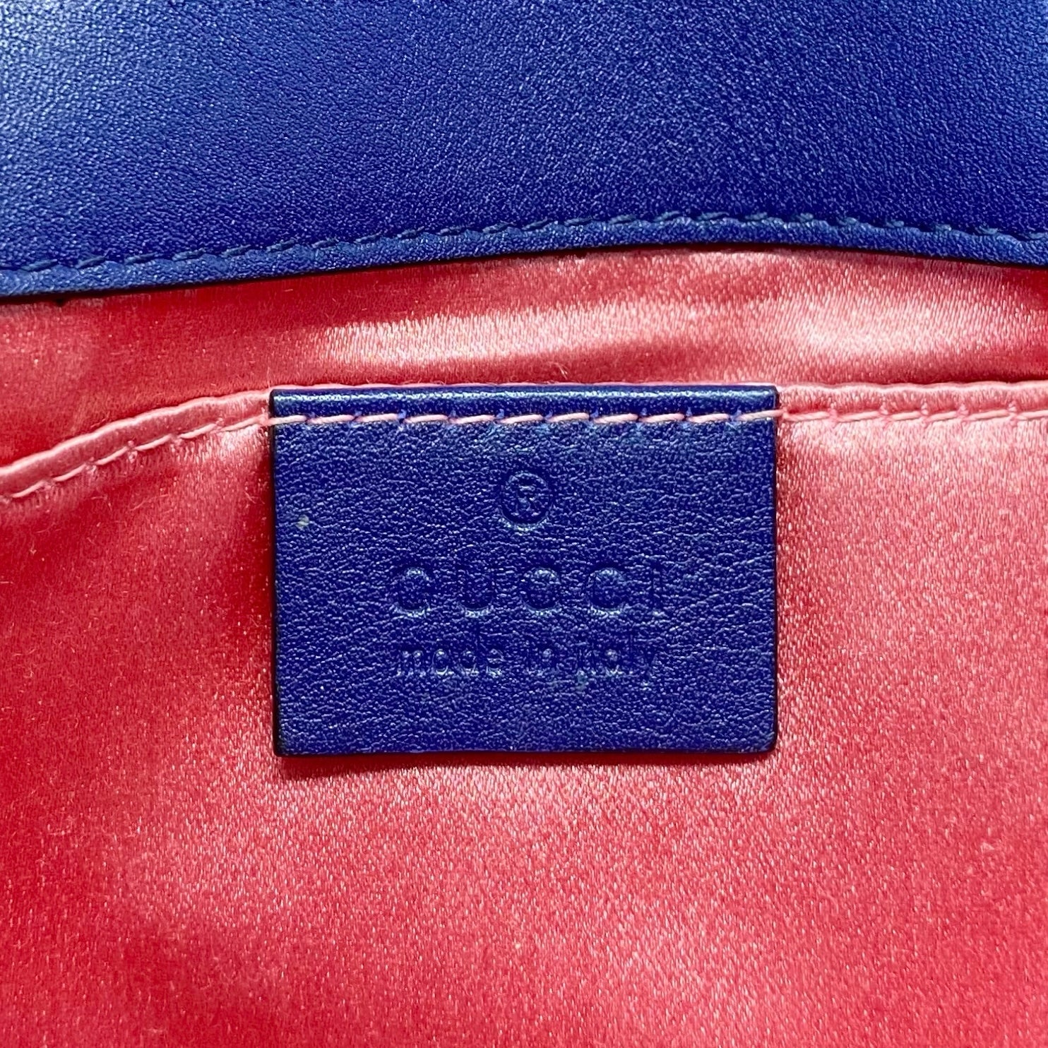 Gucci Blue Velvet Mini GG Marmont Bag