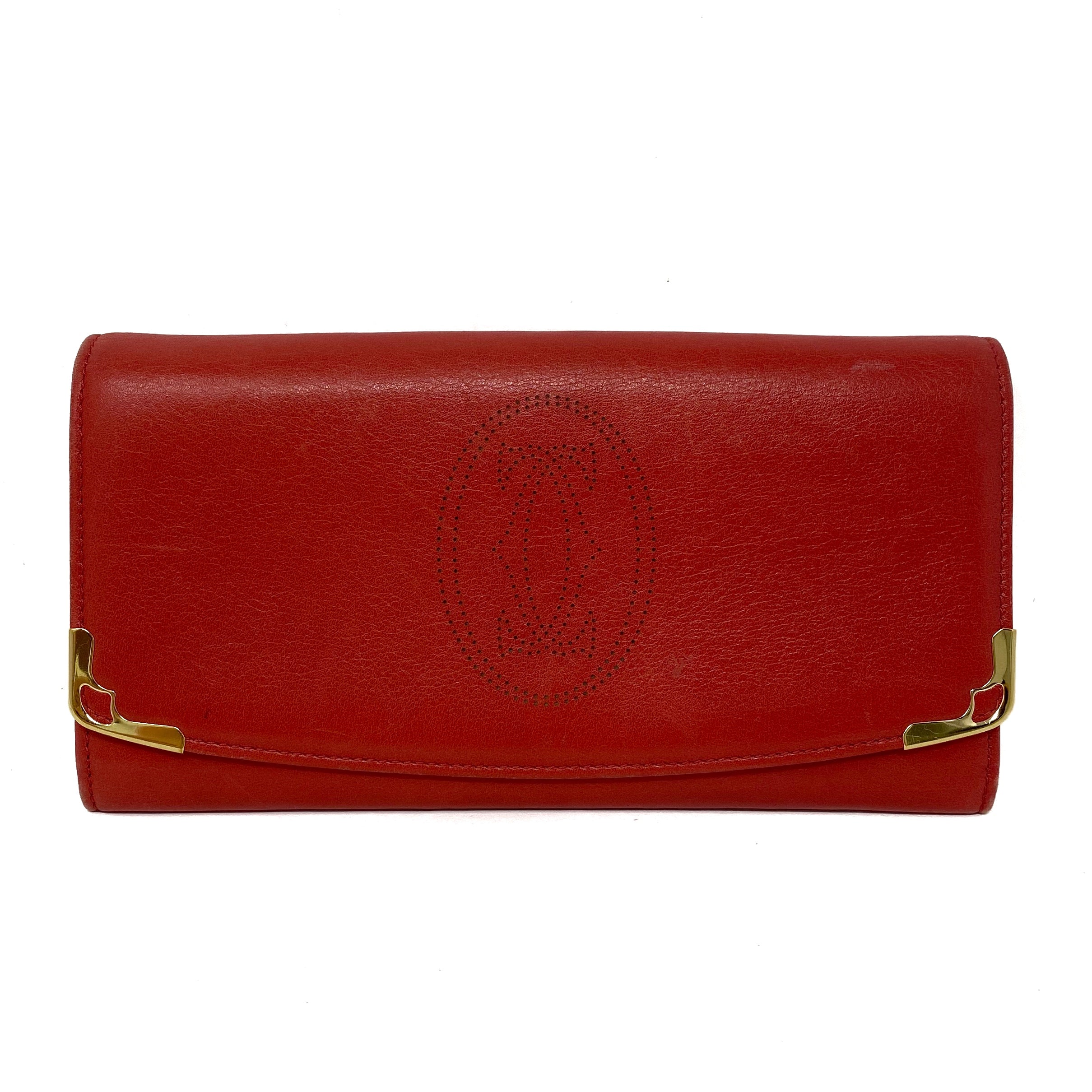 Cartier Vintage Leather Long Flap Wallet