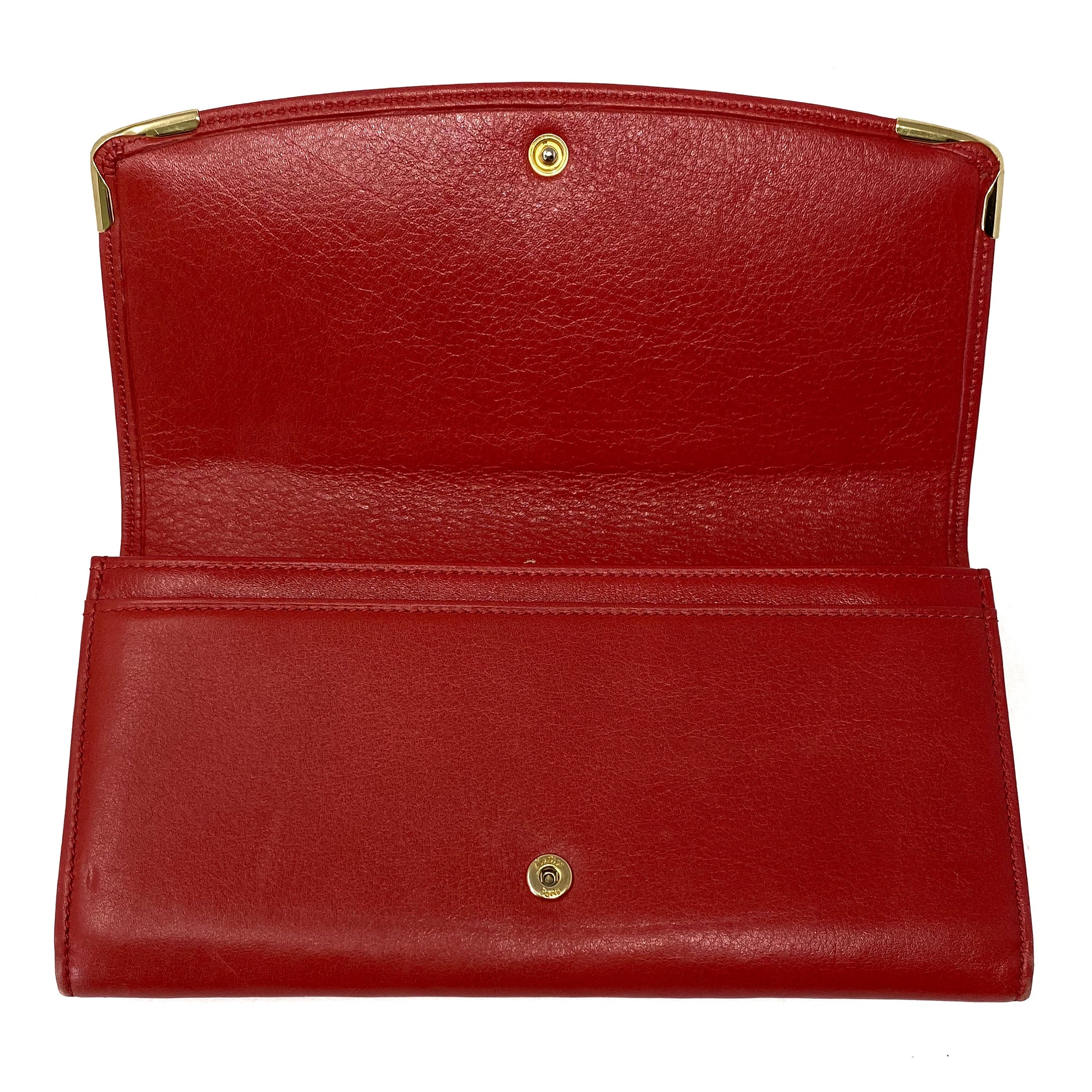 Cartier Vintage Leather Long Flap Wallet