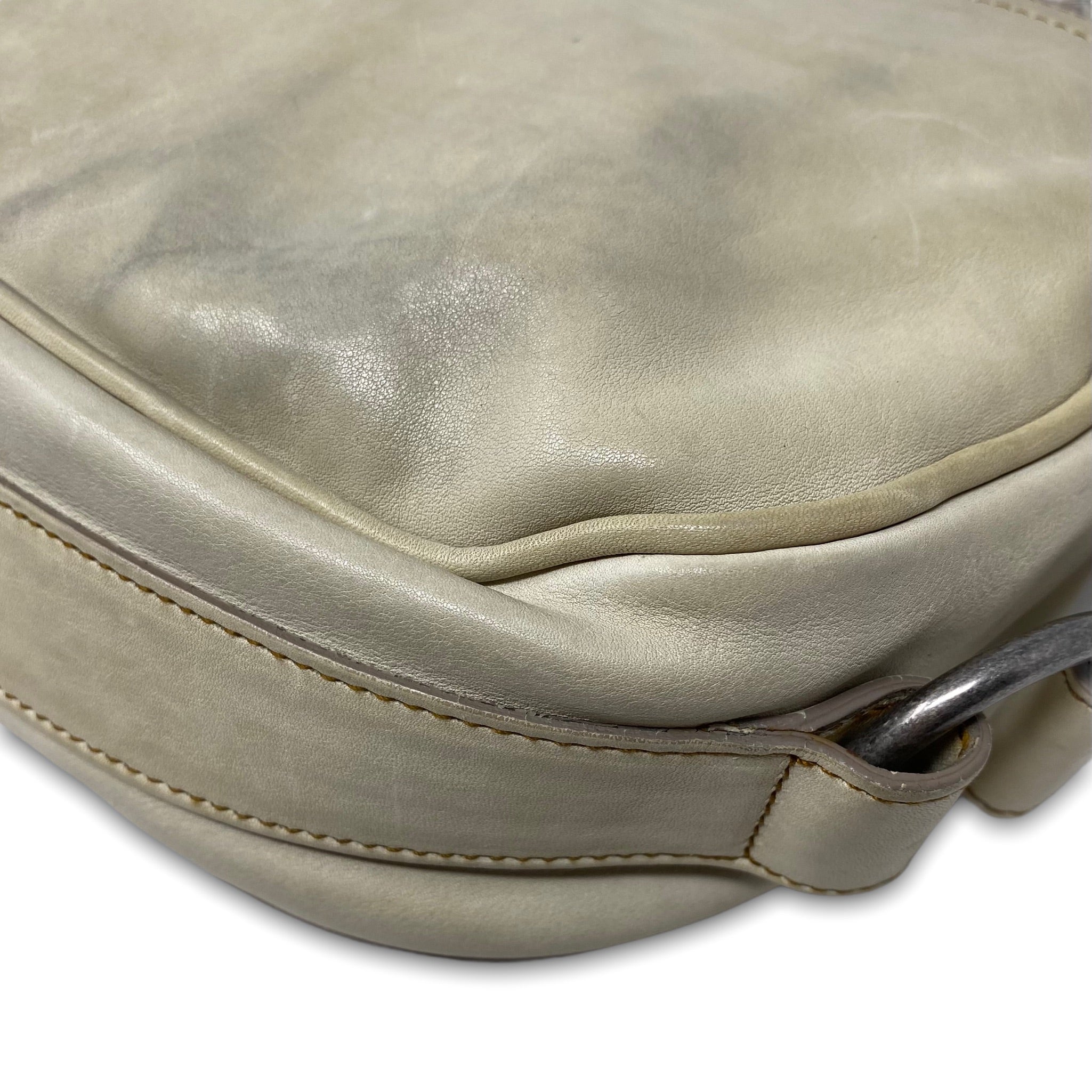 Dior Vintage Beige Gaucho Saddle Shoulder Bag