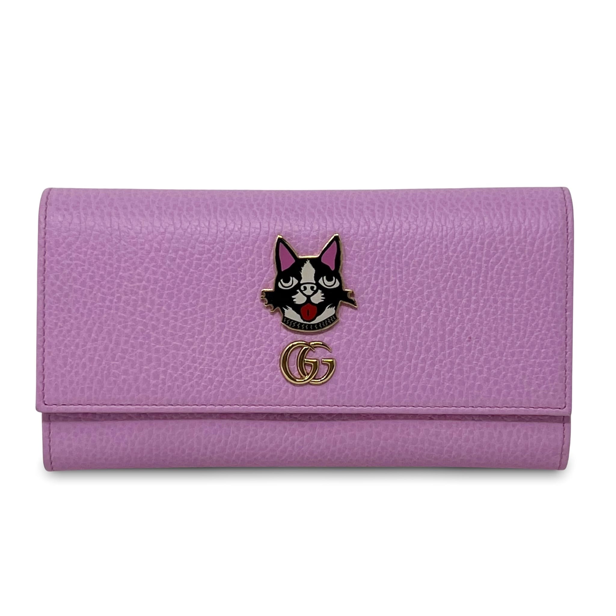 Gucci Pink Bosco Long Marmont Wallet