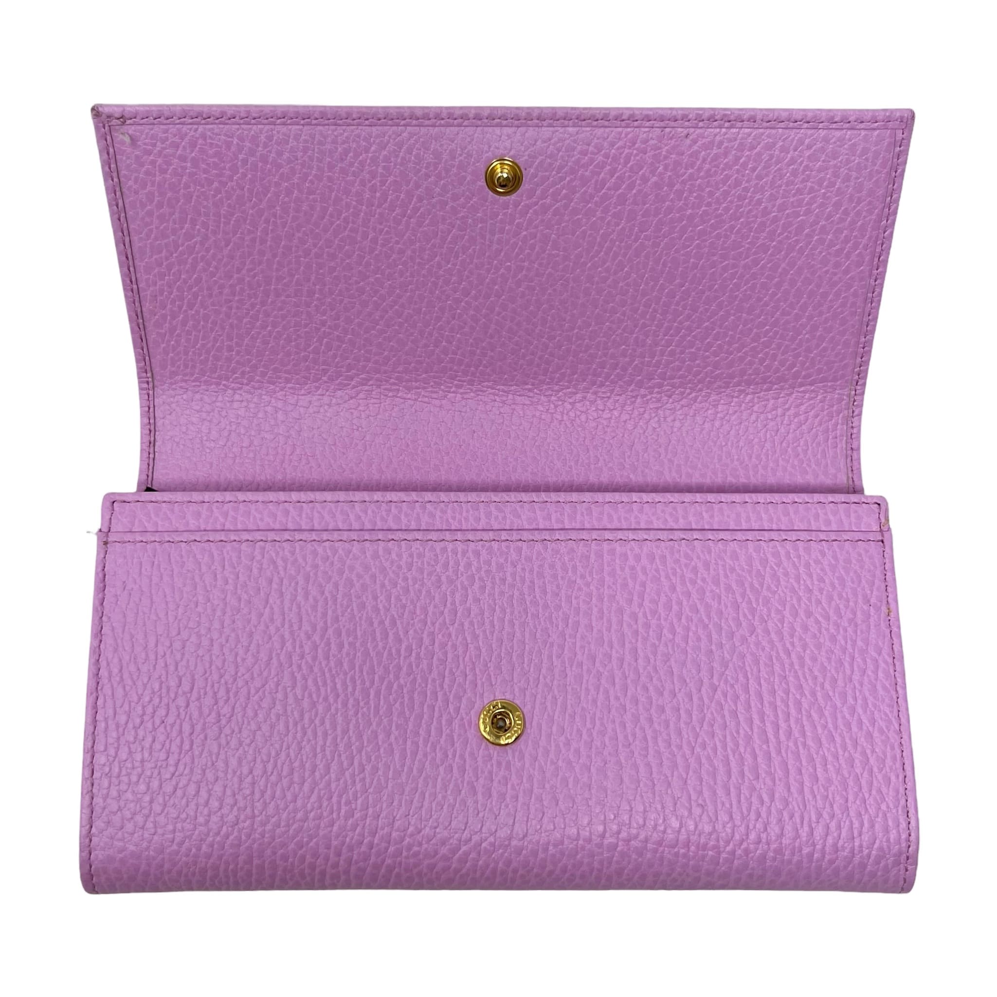 Gucci Pink Bosco Long Marmont Wallet