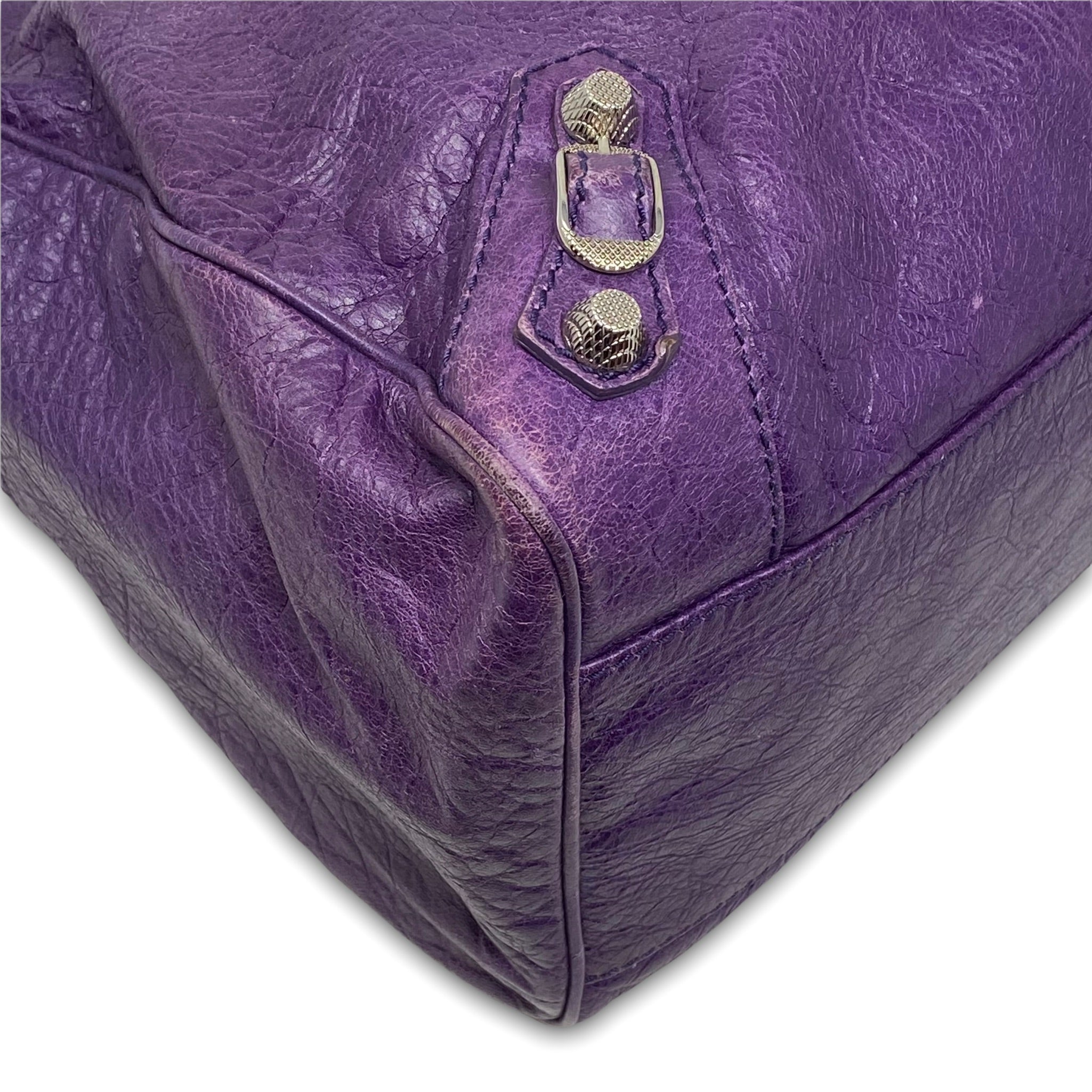 Balenciaga Purple Motorcycle Velo Bag