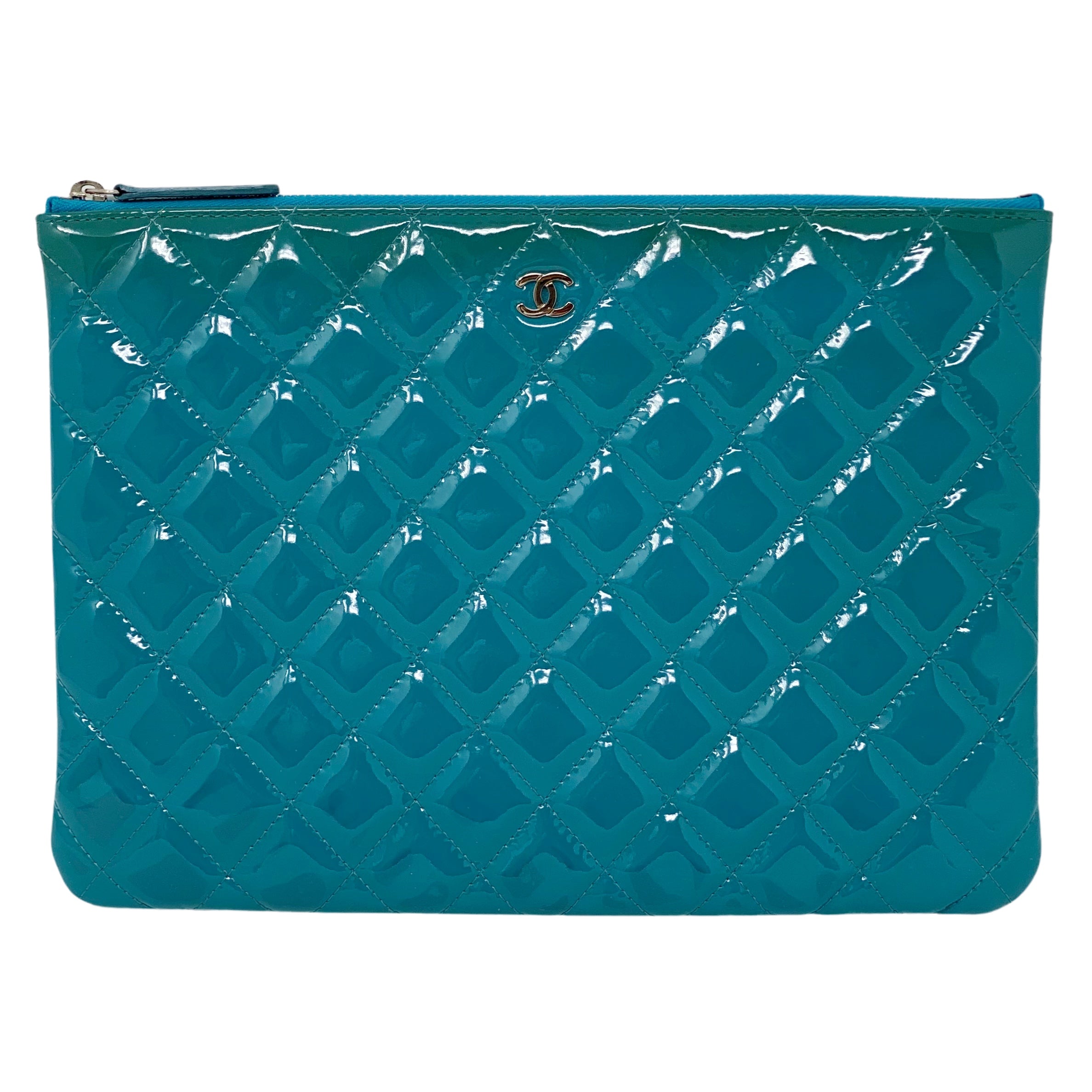 Chanel Turquoise Small O Case Pouch