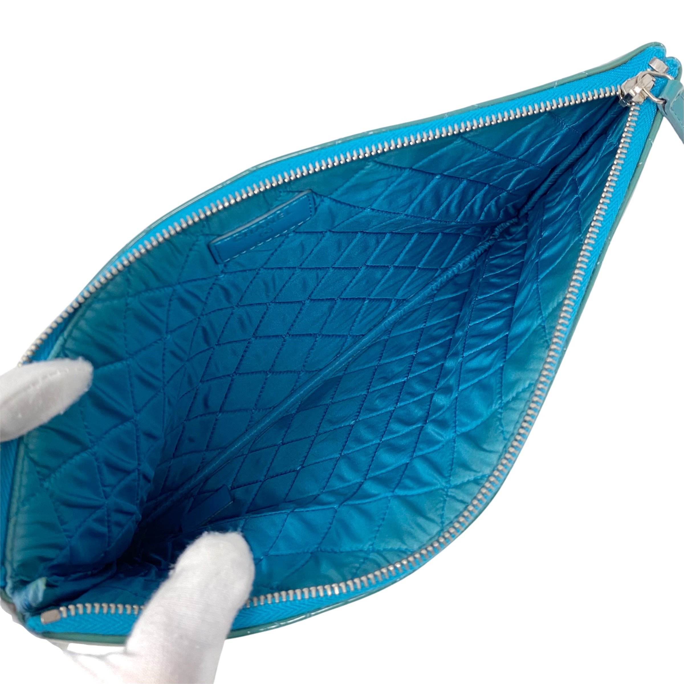 Chanel Turquoise Small O Case Pouch
