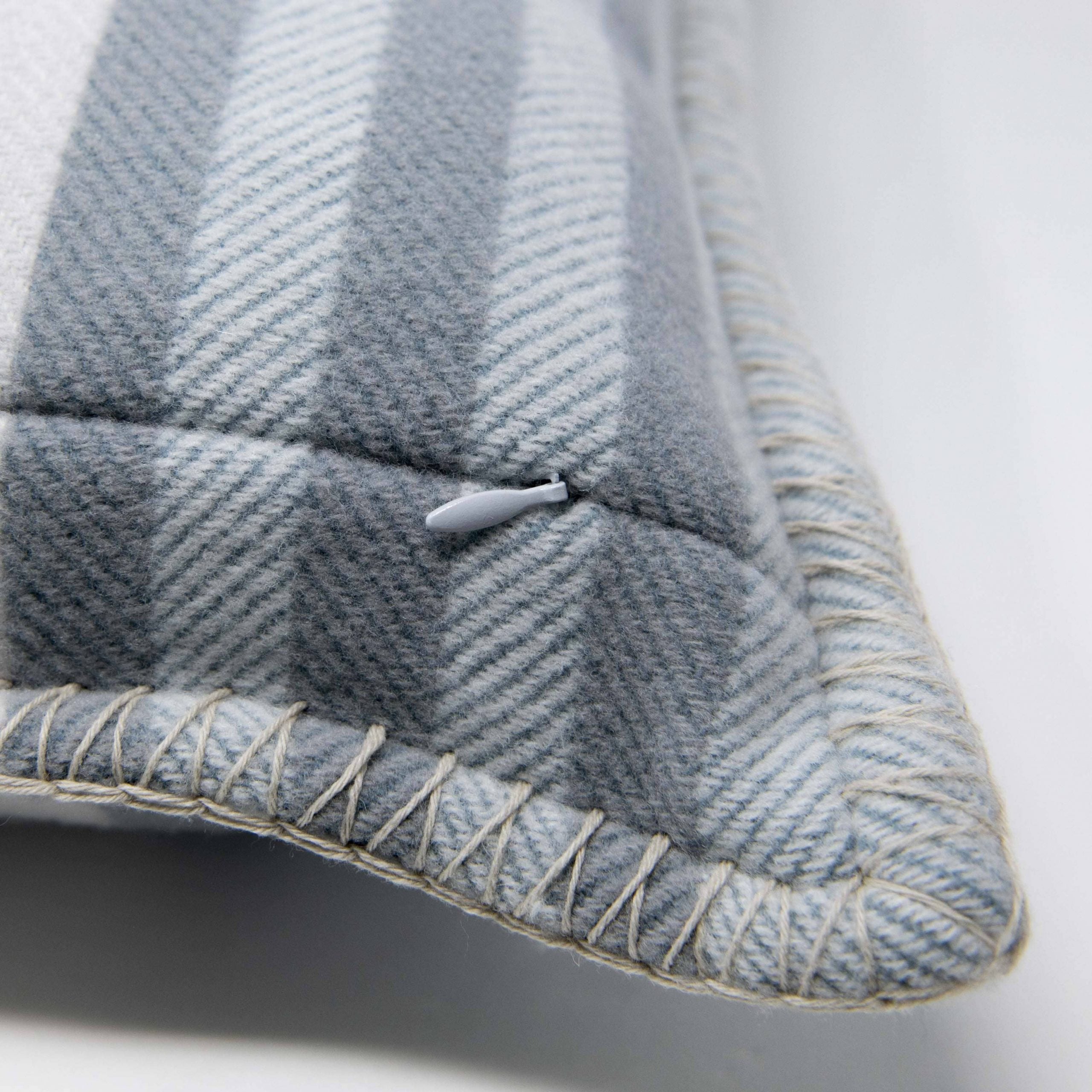 Hermes Gris Perle Ithaque Blanket & Small Pillow | Jadore Couture