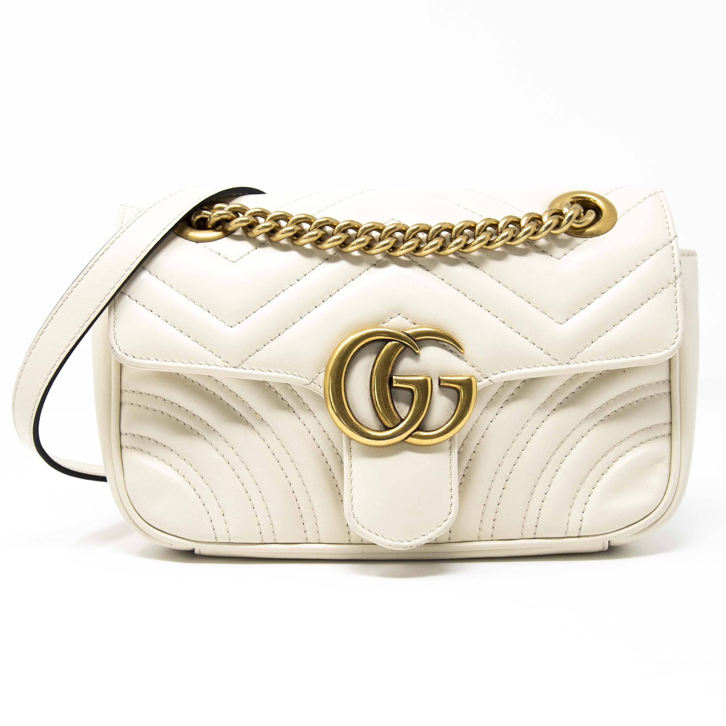 Gucci Ivory Mini GG Marmont Bag