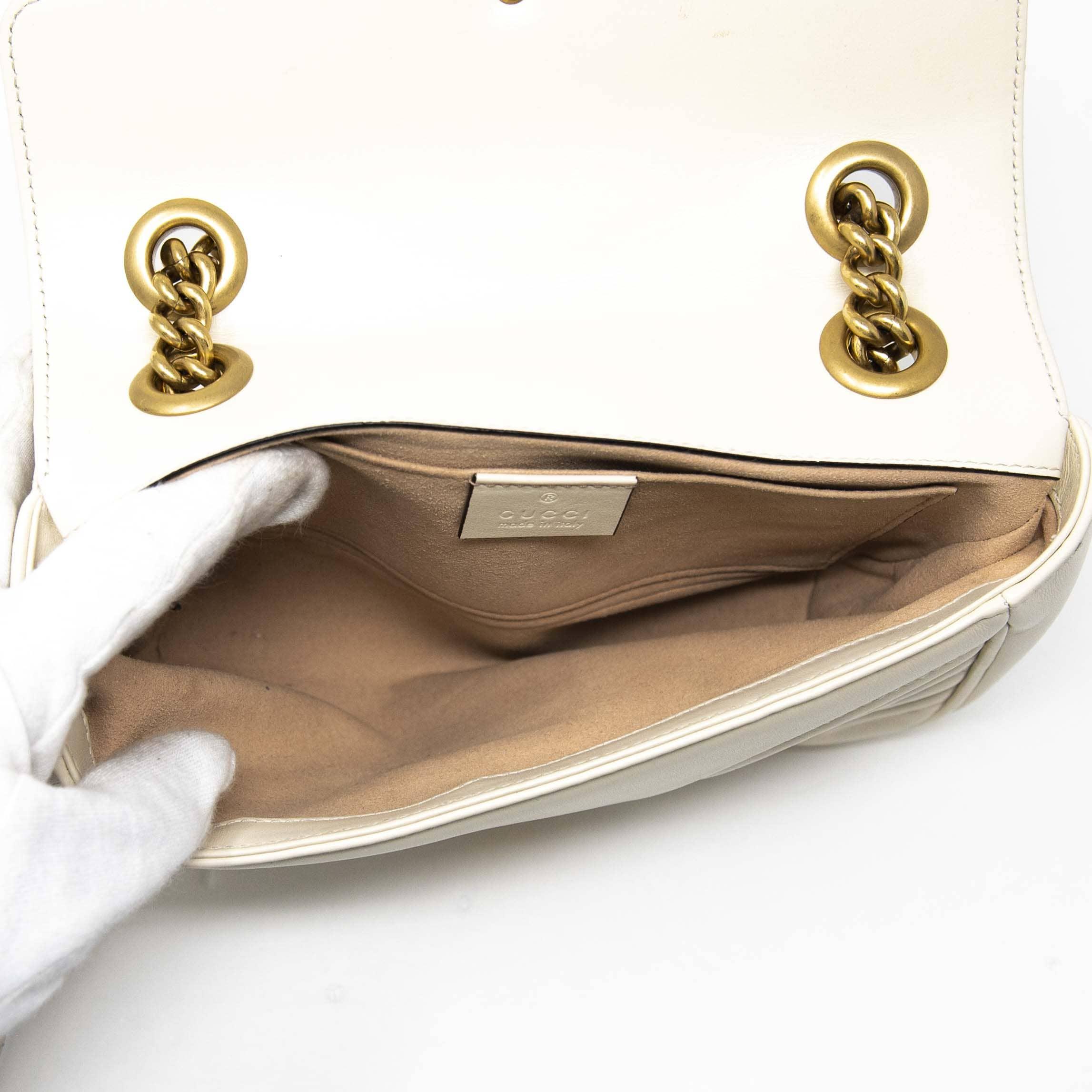 Gucci Ivory Mini GG Marmont Bag