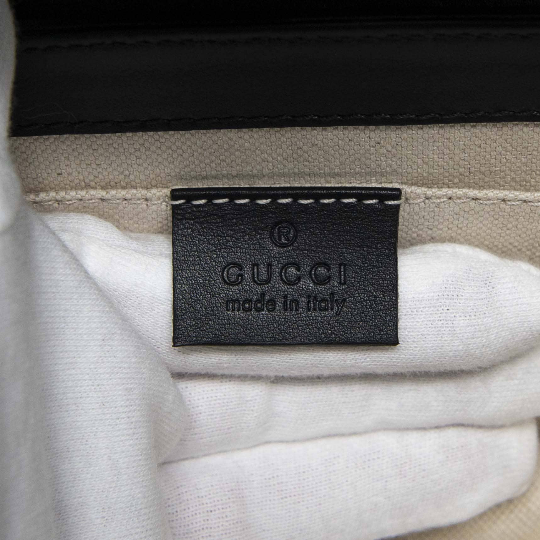 Gucci Black Peony Shoulder Bag