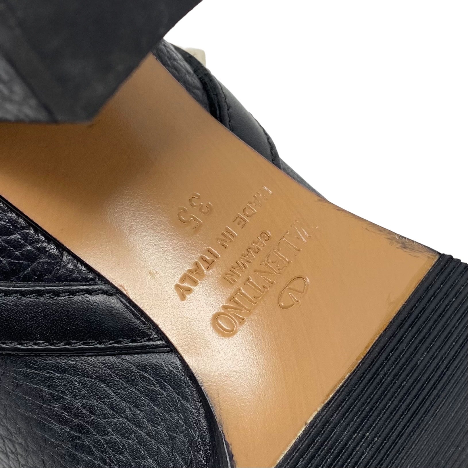Valentino Black Rockstud Ankle Boots 35