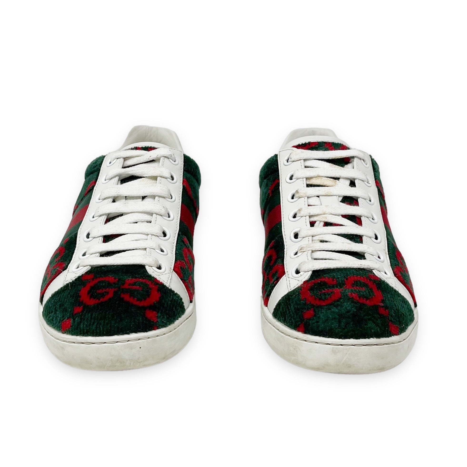 Gucci Green Velvet GG Sneakers 36