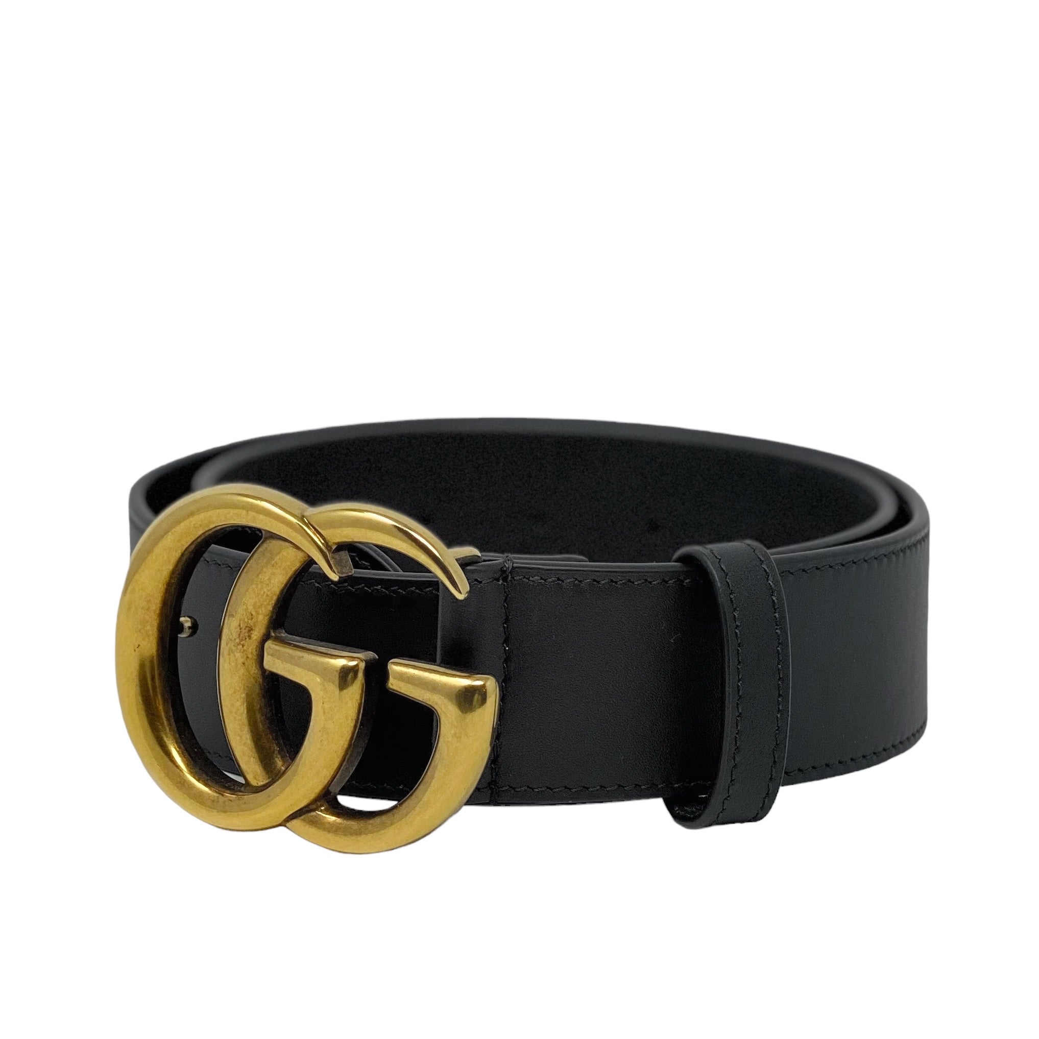 Gucci Black GG Marmont Belt 1.5” 85/34