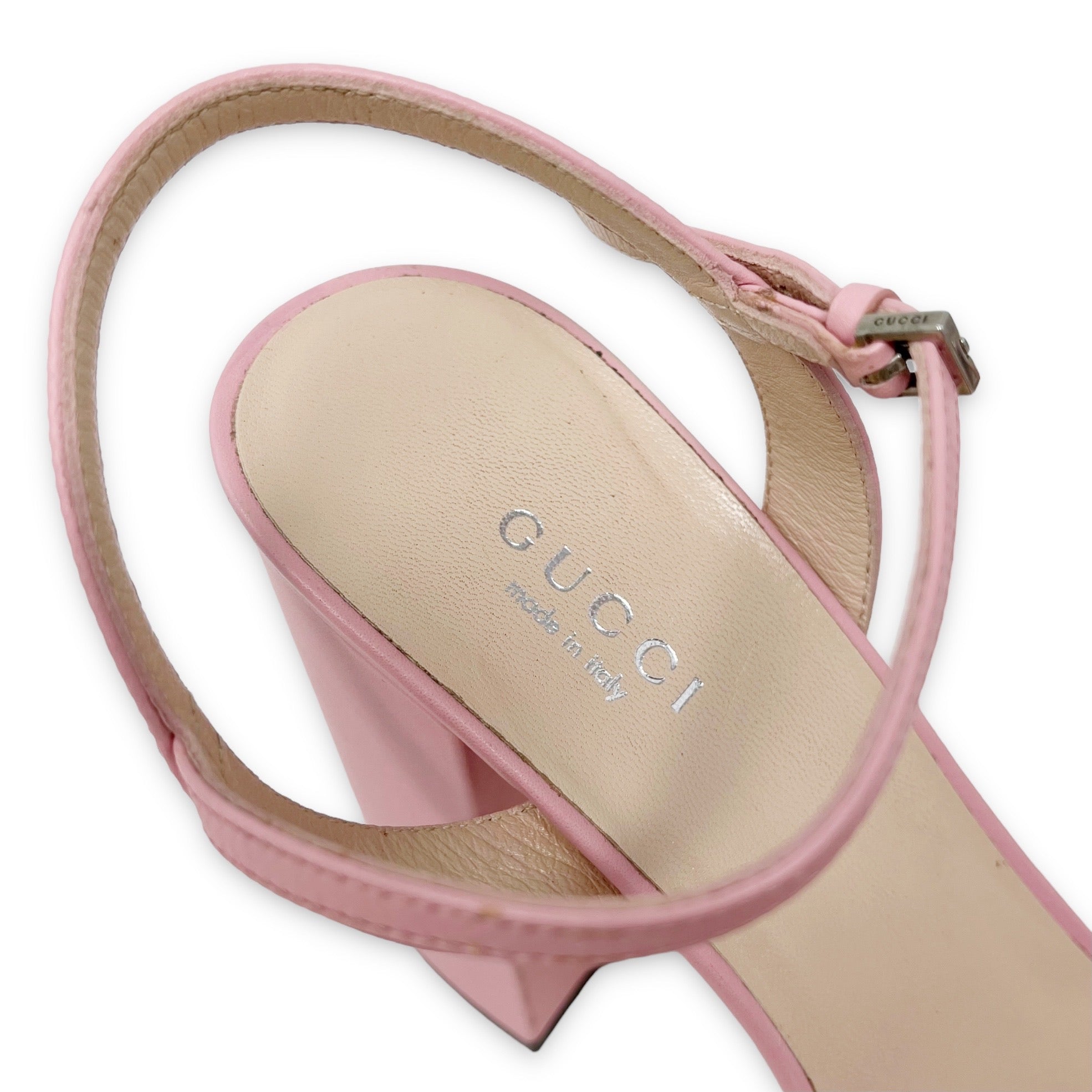 Gucci Pink Marmont Platform Sandals 36.5