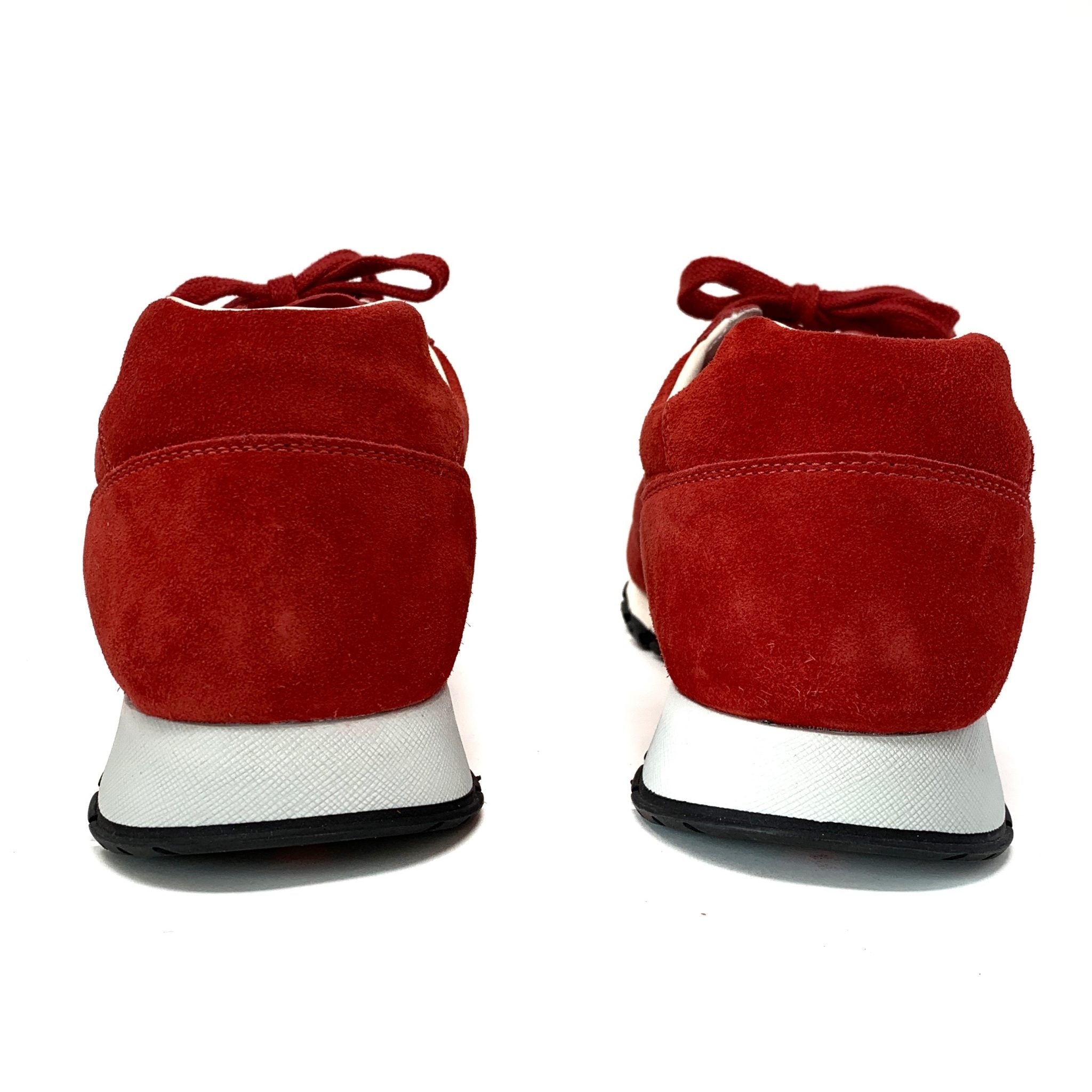 Prada Red Suede Sneakers 7.5