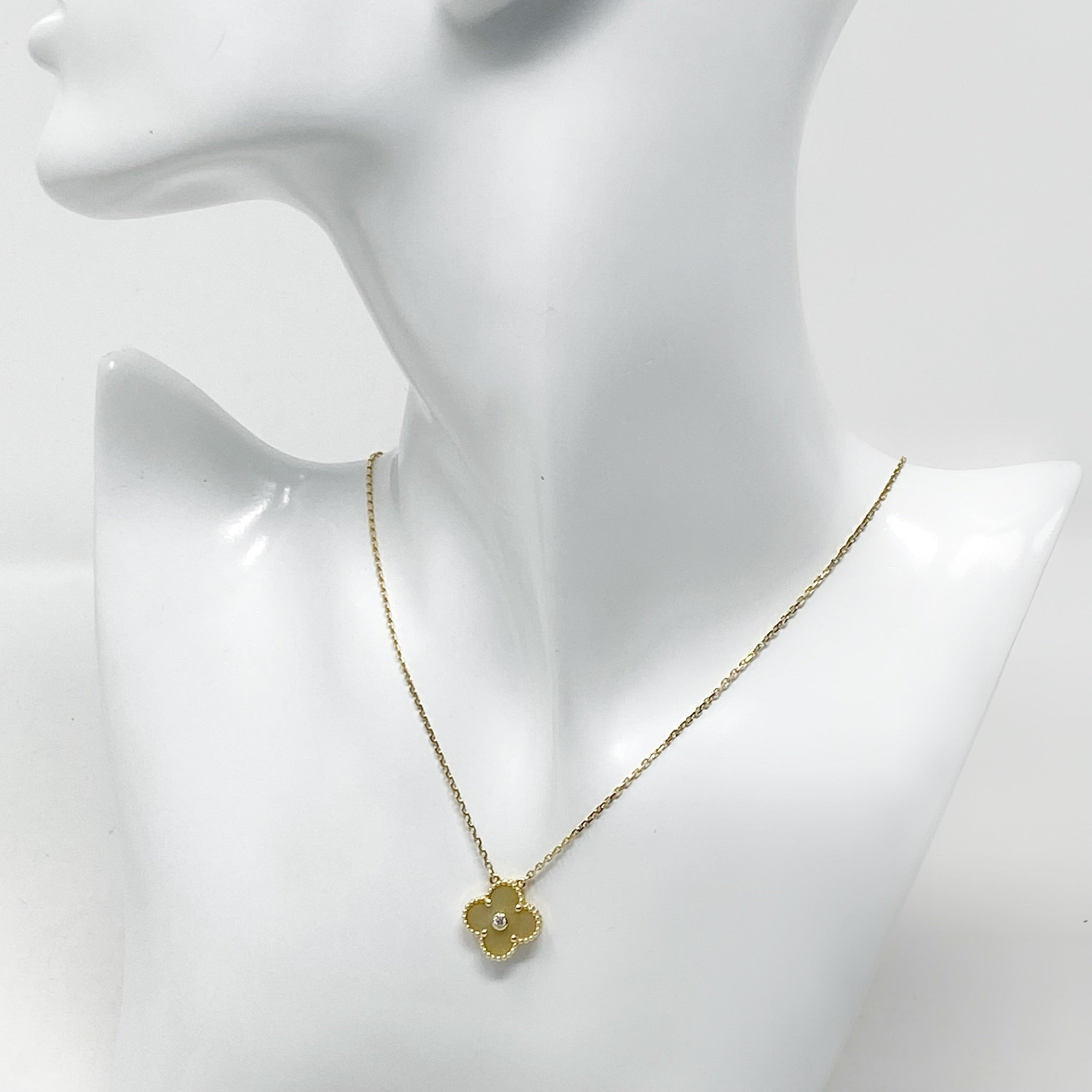 Van Cleef & Arpels Pure Alhambra Diamond White Gold Pendant Necklace –  Opulent Jewelers