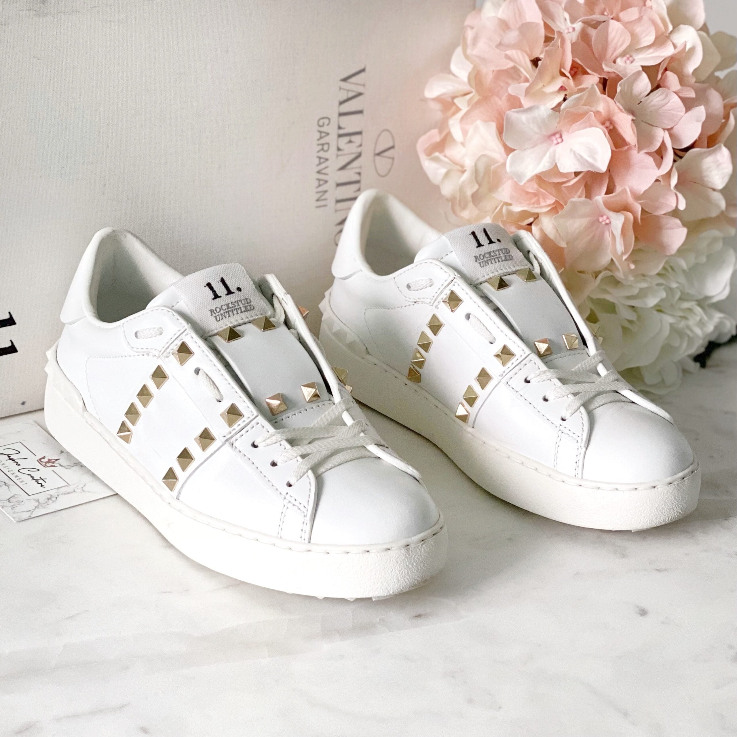 Valentino White Rockstud Untitled Sneakers 35