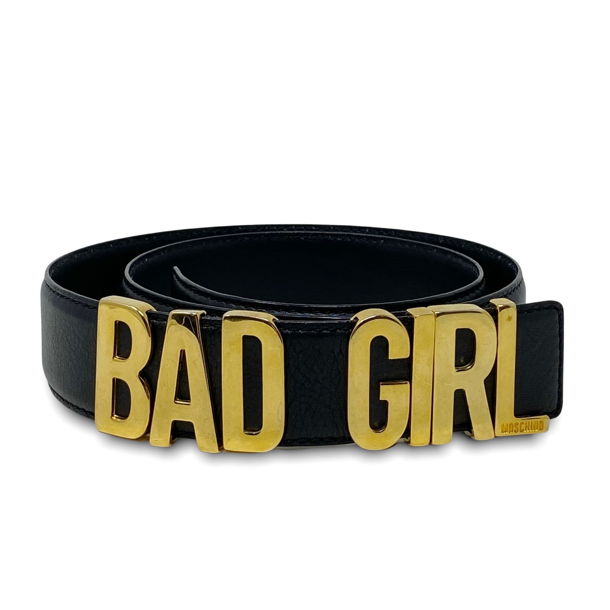 Moschino Black Bad Girl Buckle Belt 42