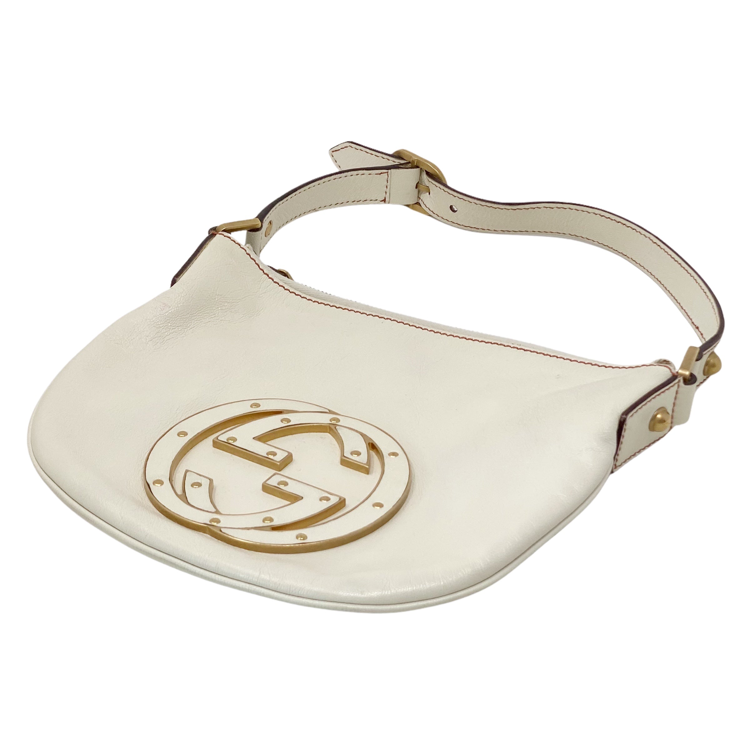 Gucci White Small Blondie Hobo