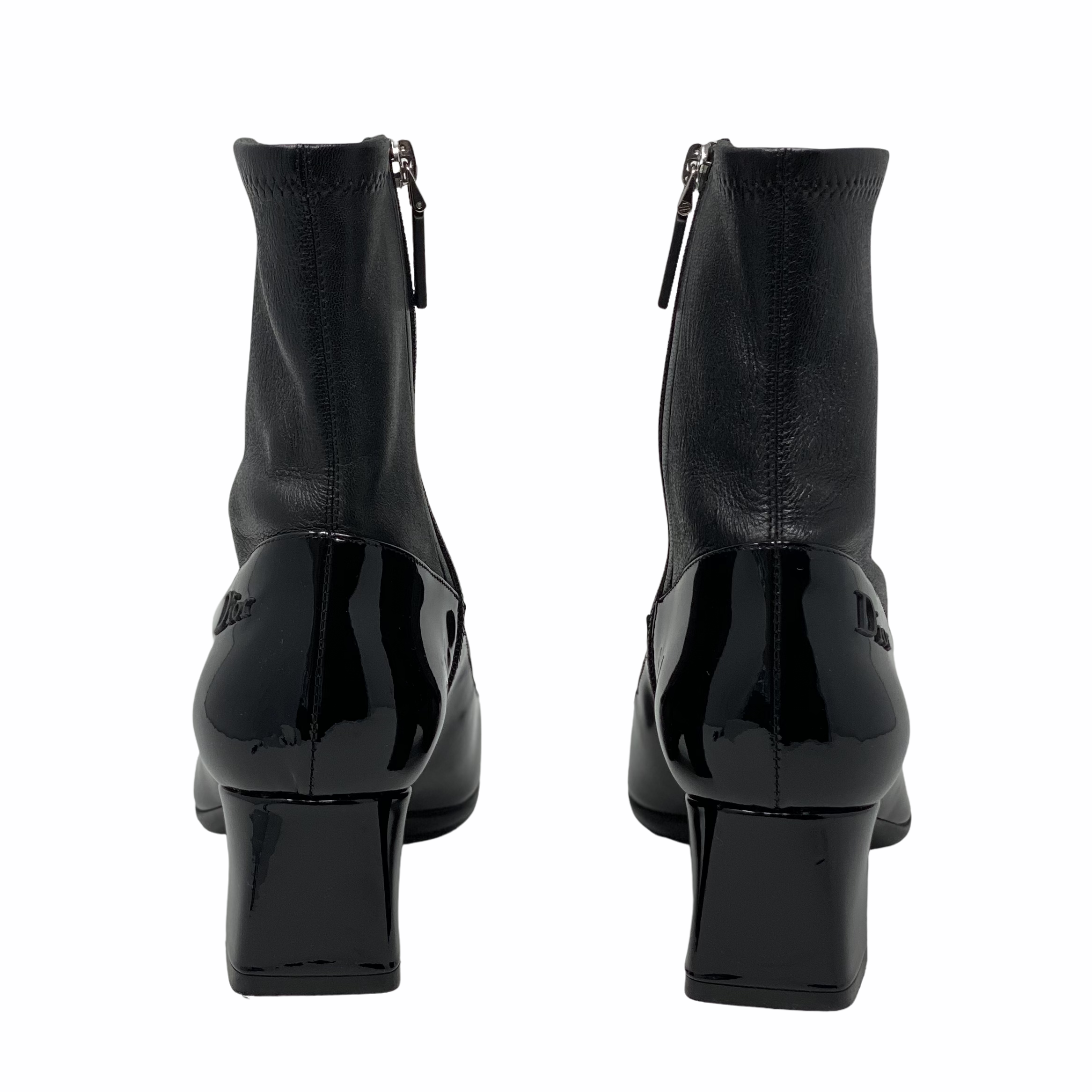 Dior Black Stretch Ankle Boots 36.5