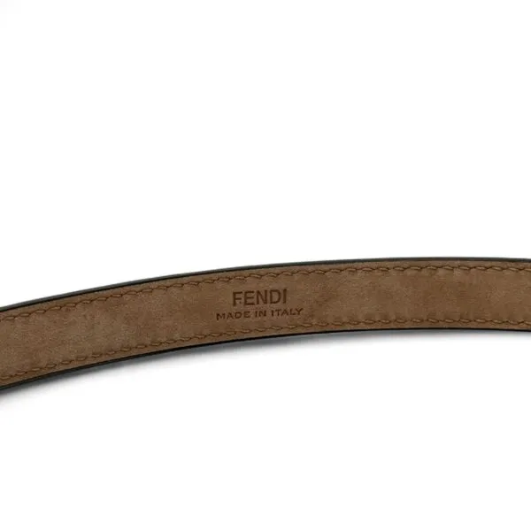 Fendi Black F Logo Slim Belt