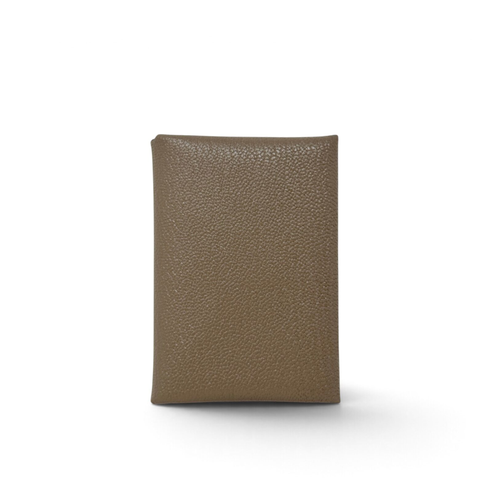 Hermes Etoupe Calvi Duo Card Holder